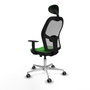 PIQUERAS Y CRESPO Silla de oficina Jorquera con mecanismo Sincro/Traslack, Verde y Gris