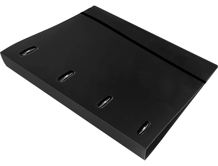 Liderpapel Carpeta con recambio A4 Cuadro 5mm 100 Hojas 80g Polipropileno 4 Anillas Mixtas Negro