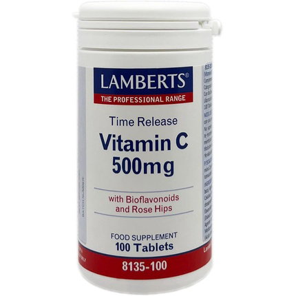 LAMBERTS Vitamina C 500 mg Liberación Sostenida con Bioflavonoides y Escaramujo