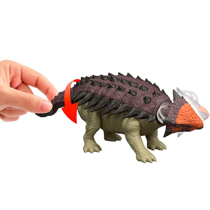 Mattel Jurassic World Euoplocephalus Wild Roar JGB90 Figura de Dinosaurio con Sonido y Movimiento de Cola +4 Años