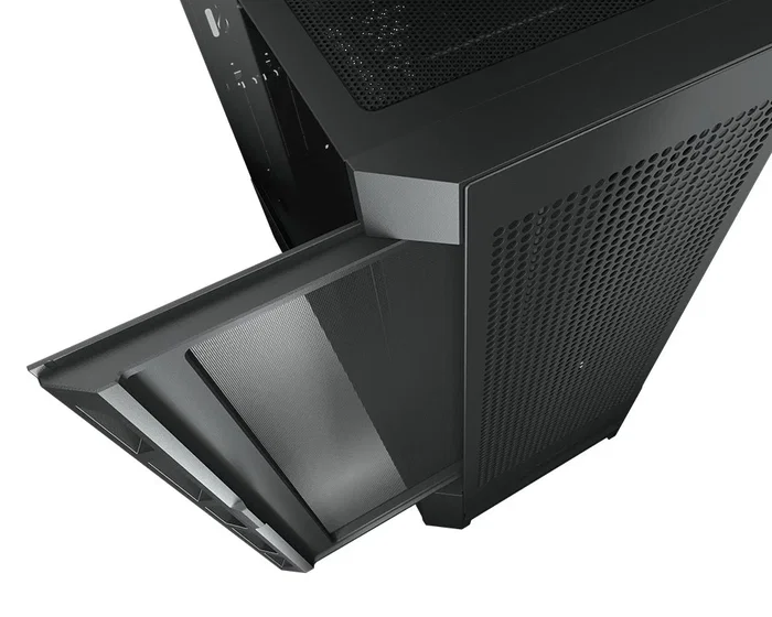 Cougar Airface Gabinete PC Gaming Midi Torre Negro, Panel Frontal Perforado, Compatible E-ATX, GPU 330 mm, 5 Ventiladores, Filtro Antipolvo, Vidrio Templado, RGB