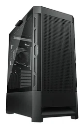 Cougar Airface Gabinete PC Gaming Midi Torre Negro, Panel Frontal Perforado, Compatible E-ATX, GPU 330 mm, 5 Ventiladores, Filtro Antipolvo, Vidrio Templado, RGB