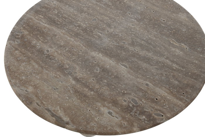 DKD Home Decor Centro de Mesa Mármol Travertino Marrón 30x30x8 cm