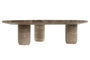DKD Home Decor Centro de Mesa Mármol Travertino Marrón 30x30x8 cm