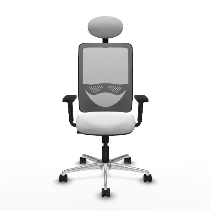 PIQUERAS Y CRESPO Silla de oficina Zulema con mecanismo Sincro, Blanco y Gris PIQUERAS Y CRESPO Silla de oficina Zulema con mecanismo Sincro, Blanco y Gris