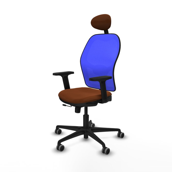 PIQUERAS Y CRESPO Silla de oficina Jorquera Marrón y Azul