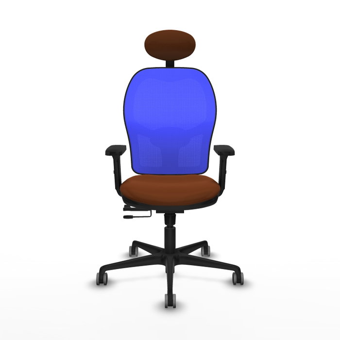 PIQUERAS Y CRESPO Silla de oficina Jorquera Marrón y Azul