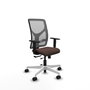 PIQUERAS Y CRESPO Silla de oficina Motilla con Mecanismo Sincro/Traslack Marrón oscuro y Gris