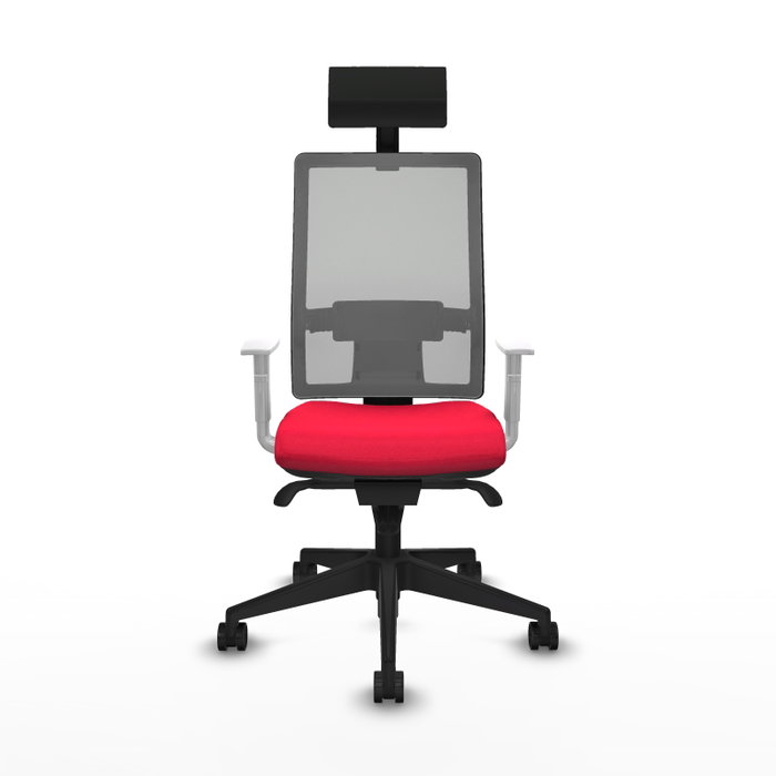 PIQUERAS Y CRESPO Silla de oficina Horna con mecanismo Sincro, Rojo y Gris PIQUERAS Y CRESPO Silla de oficina Horna con mecanismo Sincro, Rojo y Gris