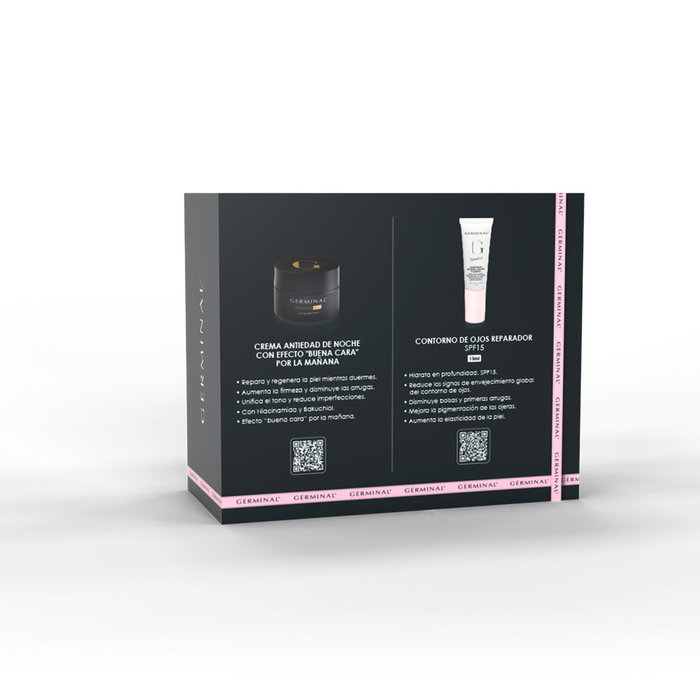 Germinal ACCIÓN INMEDIATA RADIANCE CREMA DE NOCHE ESTUCHE 2 pz - Crema Facial 50ml + Contorno de Ojos 15ml para Pieles Maduras