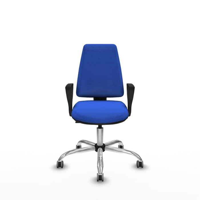 PIQUERAS Y CRESPO Silla de oficina Elche Azul con Brazos Fijos PIQUERAS Y CRESPO Silla de oficina Elche Azul con Brazos Fijos