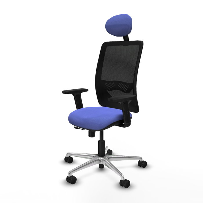 PIQUERAS Y CRESPO Silla de oficina Zulema con mecanismo Sincro/Traslack, Azul claro y Negro PIQUERAS Y CRESPO Silla de oficina Zulema con mecanismo Sincro/Traslack, Azul claro y Negro
