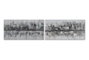 DKD Home Decor Cuadro Lienzo Ciudad Abstracto (Pack de 2)