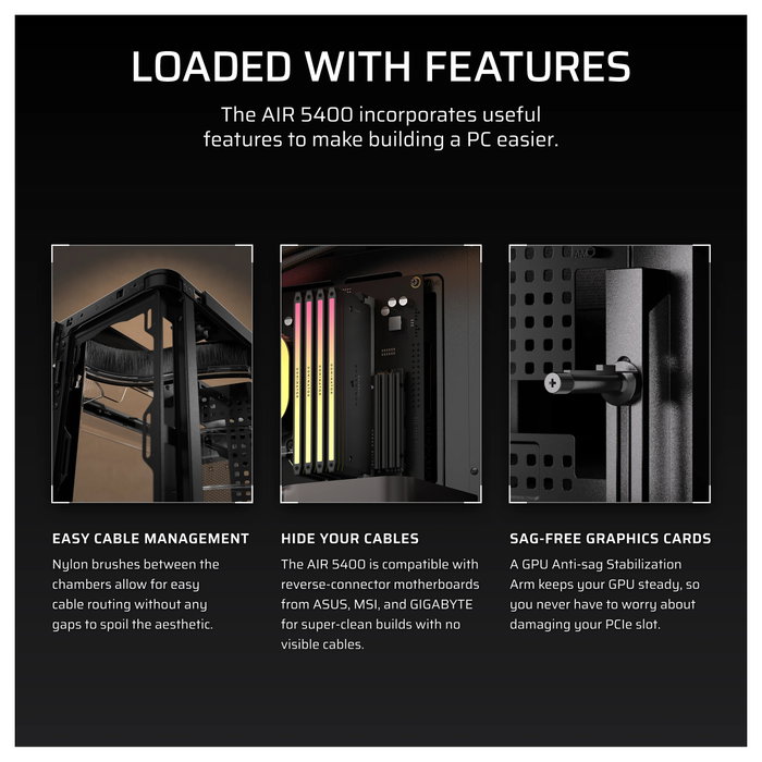 Corsair AIR 5400 RS-R ARGB Negro Corsair AIR 5400 RS-R ARGB Negro