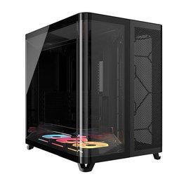 Corsair AIR 5400 RS-R Caja Ordenador Semitorre PC Gaming, Triple Cámara ARGB, 3 Ventiladores ARGB PWM Incluidos, Paneles Vidrio Templado, Compatible con ATX/E-ATX