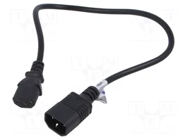 Akyga AK-PC-14A Cable de alimentación IEC C13 / C14 0.5m