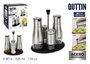 Quttin Set de 4 Dispensadores Inox con Soporte