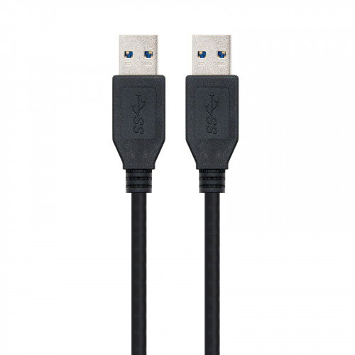 Nanocable Cable USB 3.2 Gen 1 de 2 m, USB A a USB A, Negro