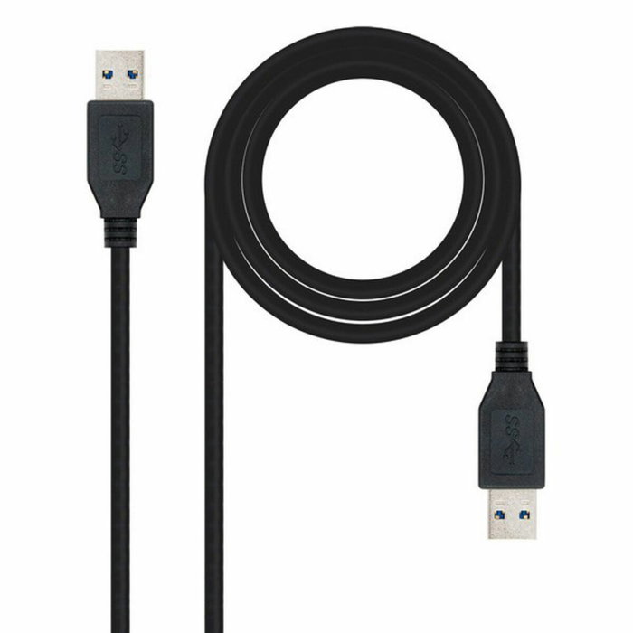 Nanocable Cable USB 3.2 Gen 1 de 2 m, USB A a USB A, Negro