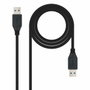 Nanocable Cable USB 3.2 Gen 1 de 2 m, USB A a USB A, Negro
