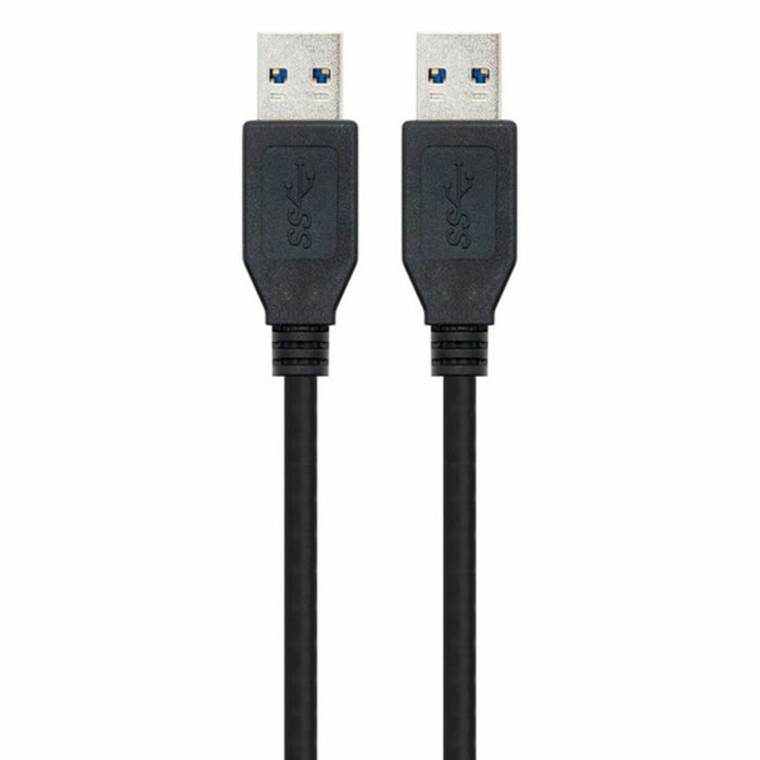 Nanocable Cable USB 3.2 Gen 1 de 2 m, USB A a USB A, Negro