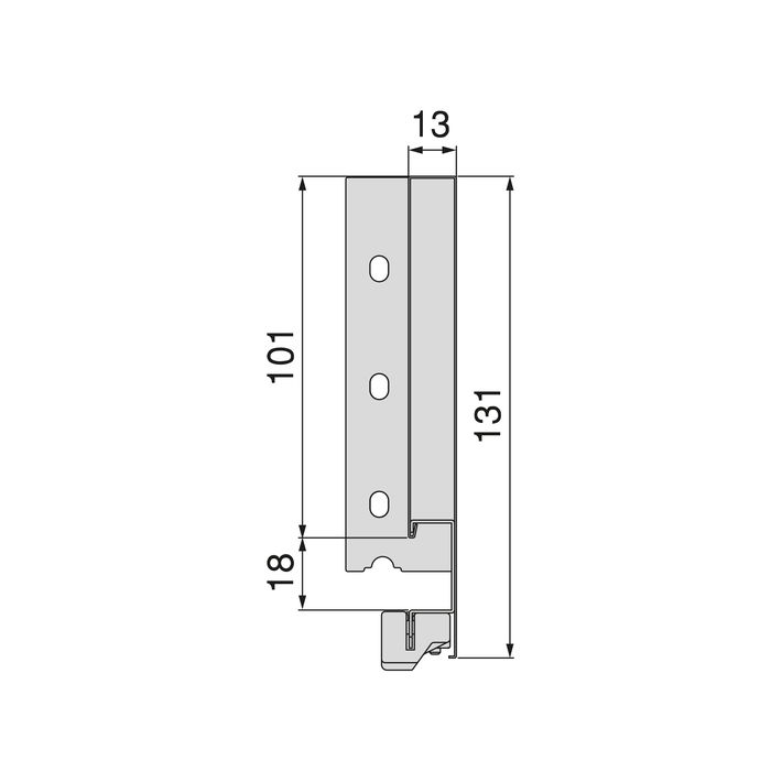Emuca Cajón exterior Vertex 40kg de altura 131mm, profundidad 450mm, Acero, Gris antracita