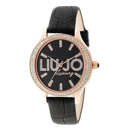 Liujo Reloj TLJ766 para mujer con correa de piel negra