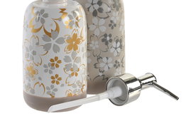 DKD Home Decor Dosificador Gris Beige Dolomita 9 x 17.5 x 7 cm (4 Unidades)