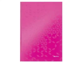 Leitz WOW Cuaderno Tapa Dura Din A5 80 Hojas Cuadro 5 mm Fucsia