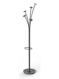 Perchero Pie Alba 5 Colgadores 187X36 Con Paragüero Color Negro