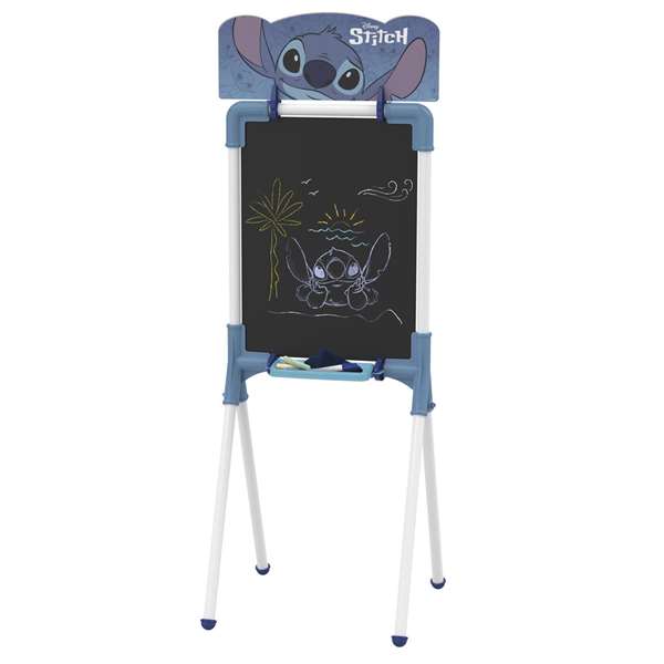 Chicos Pizarra Mini Reversible 2 en 1 Stitch 37x32x98 cm con 17 Accesorios - Juego Multilingüe Chicos Pizarra Mini Reversible 2 en 1 Stitch 37x32x98 cm con 17 Accesorios - Juego Multilingüe