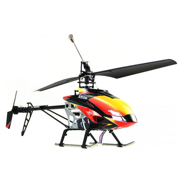 AMEWI Buzzard Pro XL V2 Helicóptero RC RTF, 1500 mAh Li-Po, 53 cm Diámetro Rotor, 550 mm Longitud, 4 Canales, 2.4 GHz, Distancia 120 m, con Mando a Distancia y Cargador
