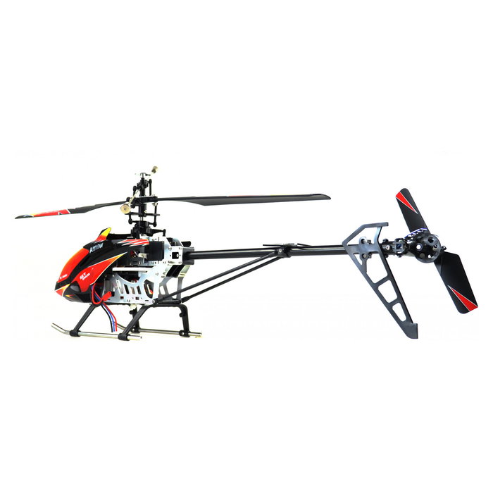 AMEWI Buzzard Pro XL V2 Helicóptero RC RTF, 1500 mAh Li-Po, 53 cm Diámetro Rotor, 550 mm Longitud, 4 Canales, 2.4 GHz, Distancia 120 m, con Mando a Distancia y Cargador