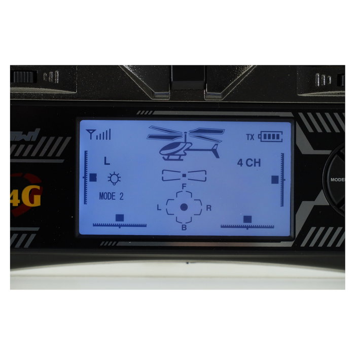 AMEWI Buzzard Pro XL V2 Helicóptero RC RTF, 1500 mAh Li-Po, 53 cm Diámetro Rotor, 550 mm Longitud, 4 Canales, 2.4 GHz, Distancia 120 m, con Mando a Distancia y Cargador