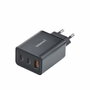 Intenso Cargador de Pared GaN W65ACC 65 W Negro con 2x USB-C y 1x USB-A
