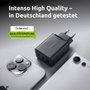 Intenso Cargador de Pared GaN W65ACC 65 W Negro con 2x USB-C y 1x USB-A