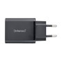 Intenso Cargador de Pared GaN W65ACC 65 W Negro con 2x USB-C y 1x USB-A