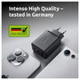 Intenso Cargador de Pared GaN W65ACC 65 W Negro con 2x USB-C y 1x USB-A