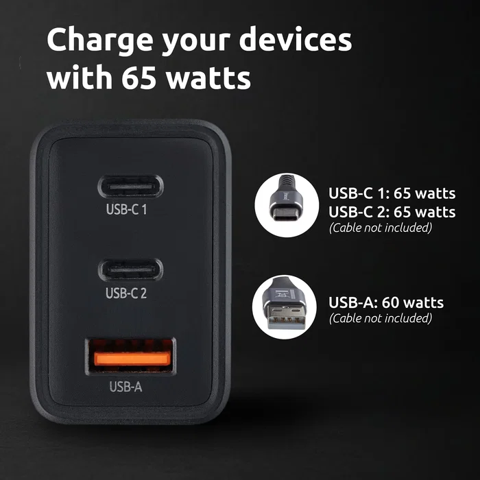 Intenso Cargador de Pared W65ACC 65W Negro