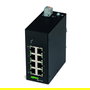 WAGO 852-1112 Switch Industrial ECO de 8 Puertos Gigabit (10/100/1000) Ethernet 1000BASE-T, Negro, Montaje en Rail DIN, IP30