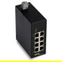 WAGO 852-1112 Switch Industrial ECO de 8 Puertos Gigabit (10/100/1000) Ethernet 1000BASE-T, Negro, Montaje en Rail DIN, IP30