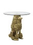 DKD Home Decor Mesita Auxiliar Caniche Dorado