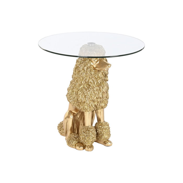 DKD Home Decor Mesita Auxiliar Caniche Dorado DKD Home Decor Mesita Auxiliar Caniche Dorado