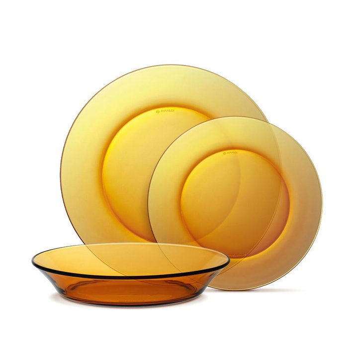 Duralex Vajilla Lys Ámbar 12 Piezas (Pack de 2)
