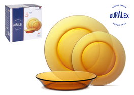 Duralex Vajilla Lys Ámbar 12 Piezas (Pack de 2)