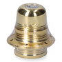 F-Line Portalámparas Metálico Dorado E27 100W 250V Ø60 x 40 mm con 2 Arandelas para Pantalla Retractilado