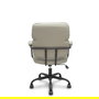 Silla de oficina Opti518 con mecanismo Basculante tapizada con Similpiel color Beige. Equipada con Base metálica negra, Brazos fijos y Ruedas de nailon 50 mm