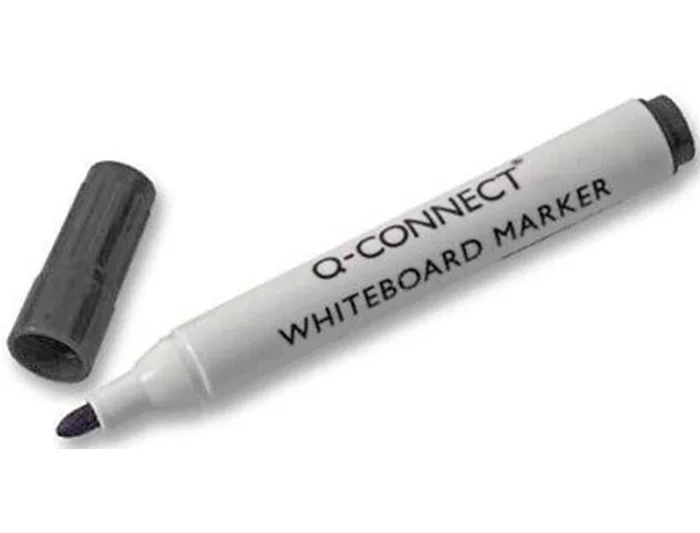 Q-connect Rotulador Pizarra Blanca Negro Punta Redonda Trazo 3 mm