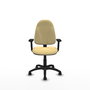 PIQUERAS Y CRESPO Silla de oficina Algarra en color Crema con Brazos 2D