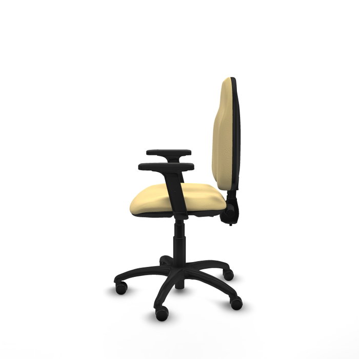 PIQUERAS Y CRESPO Silla de oficina Algarra en color Crema con Brazos 2D